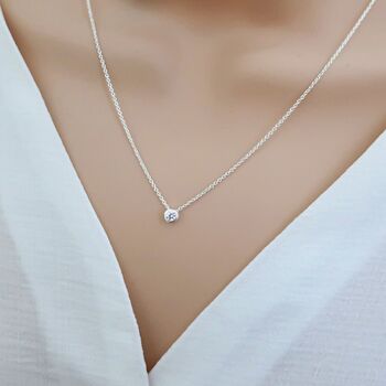 Diamond Solitaire Necklace, 4 of 7