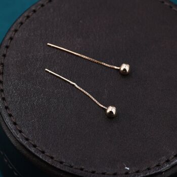 Minimalist Ball Threaders Earrings Sterling Silver, 4 of 11