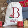 Personalised Christams Initial Present Sack, thumbnail 1 of 4