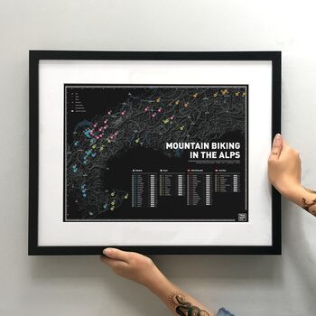 The Alps Mountain Bike Route Map Print, 2 of 9