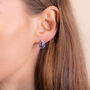 Amethyst 925 Sterling Silver Pear Drop Stud Earrings, thumbnail 2 of 5