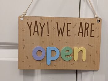 We Are Open / Closed Two Side Shop Sign Door 3D Acrylic, 5 of 12