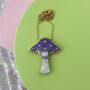 Lilac Toadstool Necklace, thumbnail 1 of 4