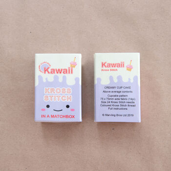 Kawaii Cup Cake Mini Cross Stitch Kit, 6 of 10