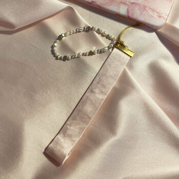 Allegra Pearl And Silk Phone Strap, 6 of 9