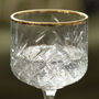 Cut Glass Gold Rim Gin Goblet, thumbnail 2 of 5