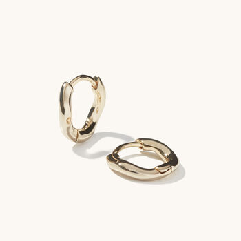 Ripple Hoop Earrings Silver Or 18ct Gold Plate, 5 of 6