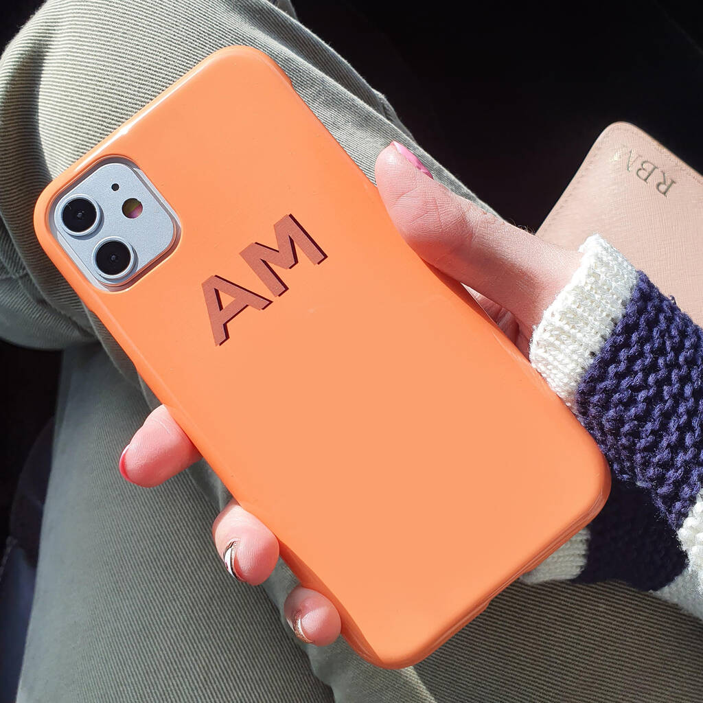 Pumpkin Orange Personalised Phone Case, 1 of 5