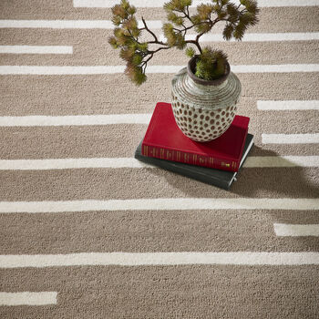 Origin Broken Stripe Beige Rug, 3 of 3