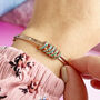 50th Birthday Birthstone Rings Bracelet, thumbnail 2 of 8