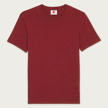 Two Pack Burgundy And Natural Organic Plain T Shirts, 3 of 7