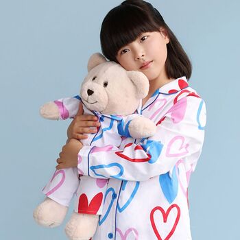 Camilla Girls Pyjama Set With Matching Teddy Bear, 6 of 6