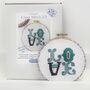 Embroidery Hoop Cross Stitch Gift Set. Love In Blue, thumbnail 5 of 7