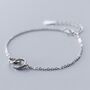 Sterling Silver Linked Circles Bracelet For Teenager, thumbnail 2 of 7