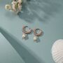 Sterling Silver Natural Freshwater Pearl Pebble Huggie Hoop Earrings, thumbnail 4 of 11