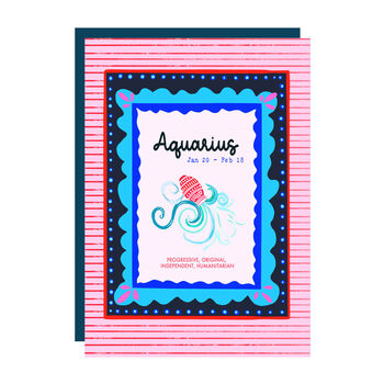 Aquarius Birthday Card, 2 of 4