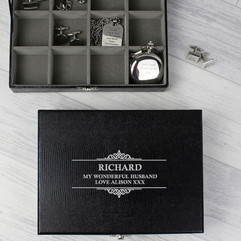 Personalised Large Cufflink Box, 3 of 9