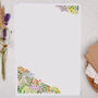 A4 Garden Flowers Letter Writing Paper, thumbnail 1 of 4