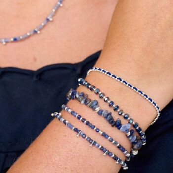 Mystical Sodalite Beaded Slider Bracelet, 3 of 5