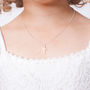 Sterling Silver Cross Personalised Necklace, thumbnail 1 of 5