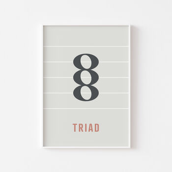 Triad Note Print | Music Theory Poster, 3 of 10
