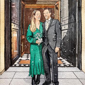 Personalised Watercolour Wedding Venue Illustration, 12 of 12