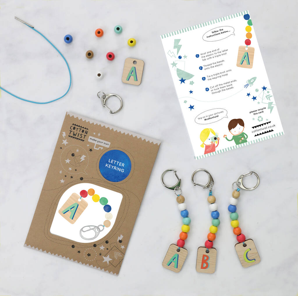 Make Your Own Personalised Letter Keyring Kit, 1 of 10