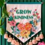 Grow Kindness Embroidered Wall Hanging, thumbnail 1 of 2
