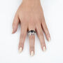 Emerald Cut Crocodile Ring Silver, thumbnail 5 of 5