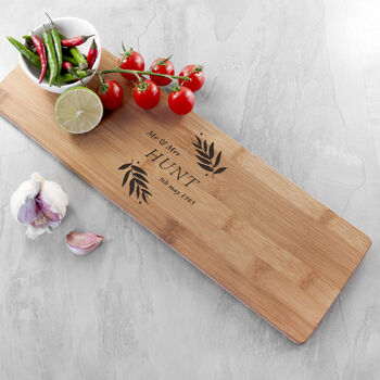 Personalised Wedding Bamboo Serving Board, 2 of 5