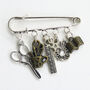 Personalised Craft Lover's Kilt Pin Brooch, thumbnail 1 of 2