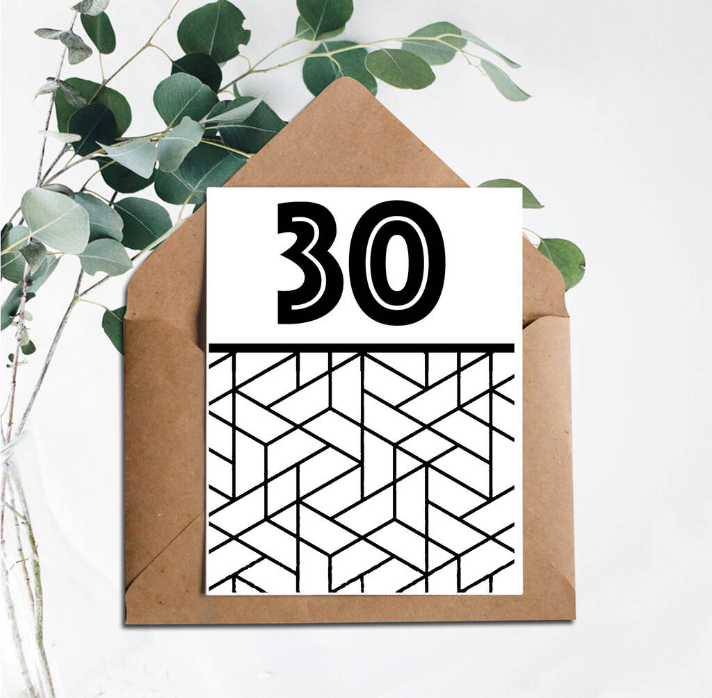 Image of 30 Printed Birthday Card