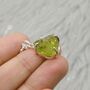 Raw Peridot Sterling Silver Pendant Necklace, thumbnail 8 of 12