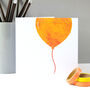 Orange Birthday Balloon Card, thumbnail 1 of 7