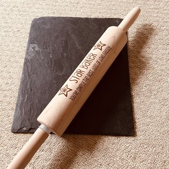 Personalised Star Baker Rolling Pin, 6 of 7
