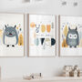 'You are so loved' Cute Scandi Monsters Kids Prints, thumbnail 1 of 5