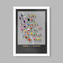 The Shirts Of The Peloton Cycling Poster Print, thumbnail 3 of 3
