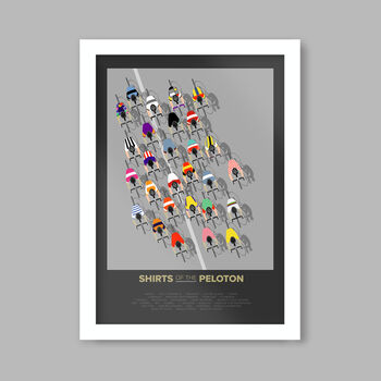 The Shirts Of The Peloton Cycling Poster Print, 3 of 3