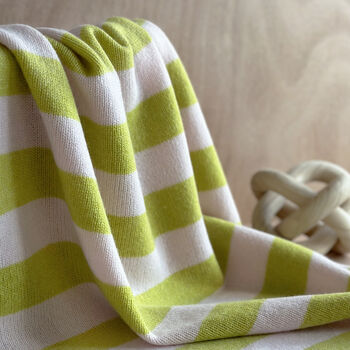 Personalised Cashmere Bold Striped Baby Blanket, 5 of 7