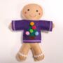 Sewing Kit Gingerbread Men In Jumpers Christmas Garland, thumbnail 5 of 10
