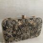 Black Raw Silk Handcrafted Clutch Bag, thumbnail 7 of 9