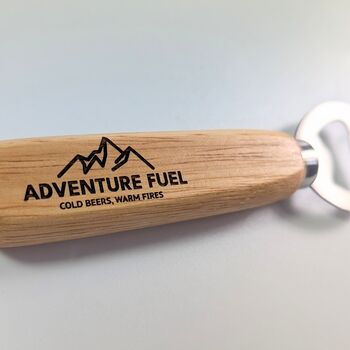 Wooden Bottle Opener, Adventurer Hiking, Father's Day, 6 of 6