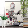 Space Robot On The Toilet Poster, thumbnail 1 of 6