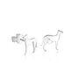 Greyhound Sterling Silver Stud Earrings, thumbnail 2 of 6