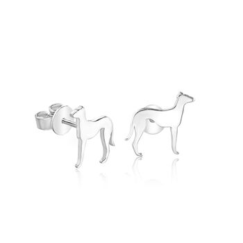 Greyhound Sterling Silver Stud Earrings, 2 of 6