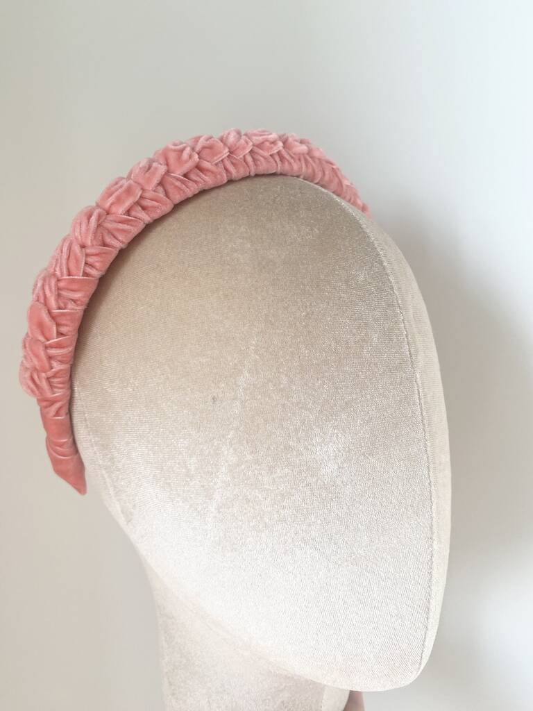Lucy Velvet Headband Coral By Pampas Accessories