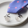 Round Initial Cufflinks, thumbnail 1 of 11