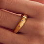 Personalised Birthstone Horn Open Ring, thumbnail 2 of 12