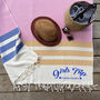 Personalised Cotton Larger Beach Towel, Throw, thumbnail 5 of 12