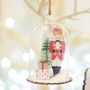 Nutcracker Soldier Glass Dome Christmas Tree Decoration, thumbnail 3 of 3